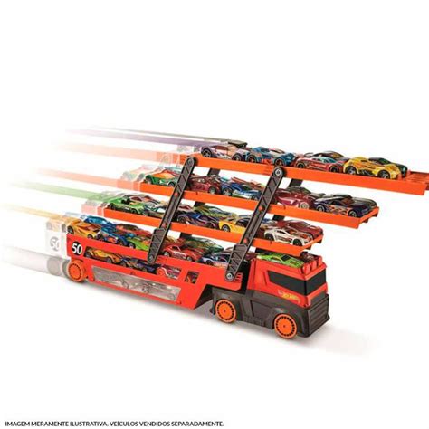 Caminhão Roda Livre Hot Wheels Mega Transporter Mattel