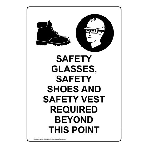 Vertical Sign Ppe Eye Safety Glasses Safety