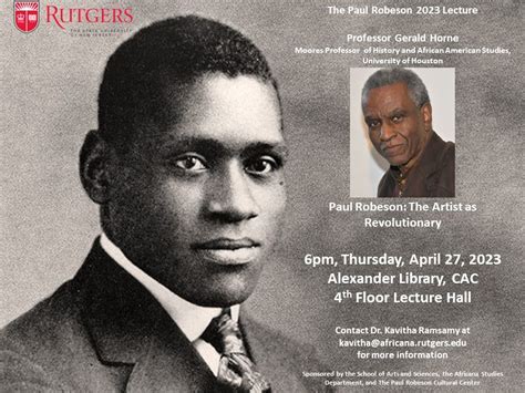 Apr 27 The Paul Robeson Distinguished Lecture New Brunswick Nj Patch