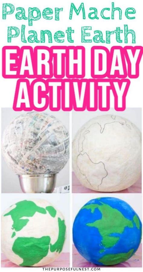 Earth Day Paper Mache Earth - The Purposeful Nest