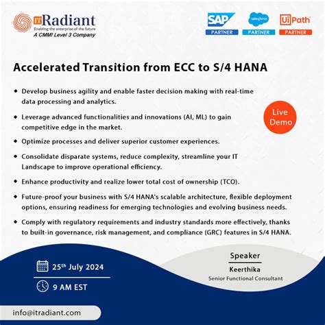 Transitioning ECC To SAP S4 HANA ITRadiant