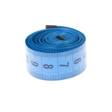 Blue Measuring Tape Isolated On White Background Stock Photo Image Of