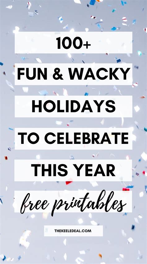 Fun and wacky holidays to celebrate this year 2023 – Artofit