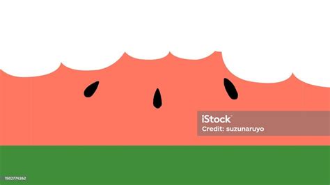 Cute Illustration Eating Watermelon Stock Illustration Download Image