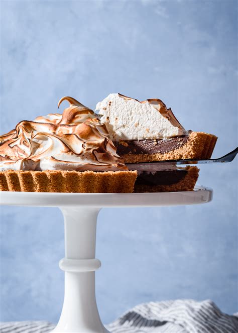 Chocolate S Mores Tart With Toasted Marshmallow Meringue Fork Knife Swoon