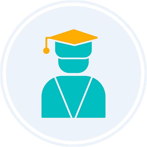 Graduate Glyph Two Colour Circle Icon 38506988 Vector Art At Vecteezy