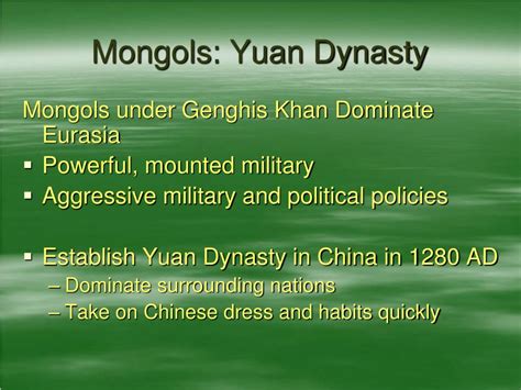 Ppt China Yuan Dynasty 4 Powerpoint Presentation Free Download Id