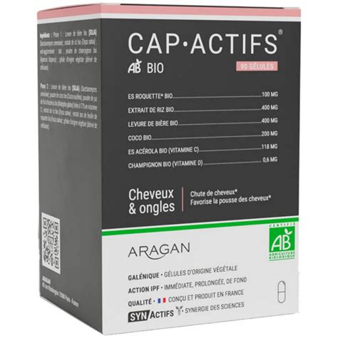 Aragan Synactifs CapActifs Bio 90 Gélules Pas Cher Cheveux peau