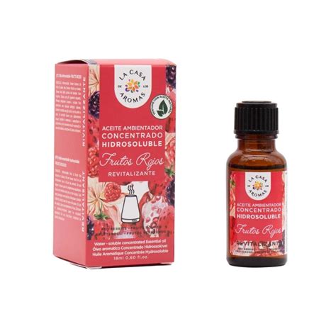 ACEITE CONCENTRADO HIDROSOLUBLE FRUTOS ROJOS 15 ML LA CASA DE LOS AROMAS