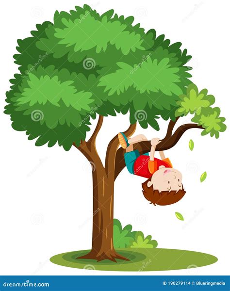 Boy Climbing Tree Stock Illustrations – 556 Boy Climbing Tree Stock ...