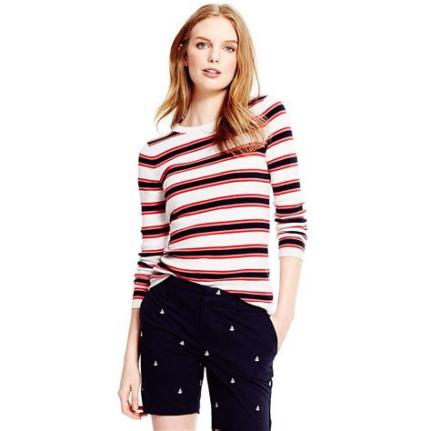 Tommy Hilfiger Multi Stripe Sweater In Red Bright White Multi Lyst