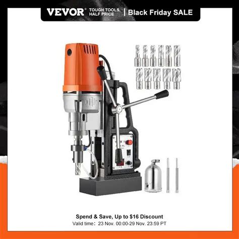 Vevor Md Mm Magnetic Drill Press Kit W Electric Bench Drilling