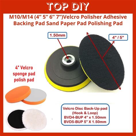 M M Velcro Polisher Adhesive Backing Pad Sand Paper