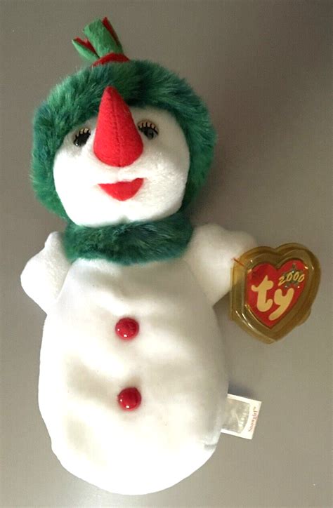 Snowgirl The Winter Snowman 4333 Ty Beanie Baby Mwmts Ebay