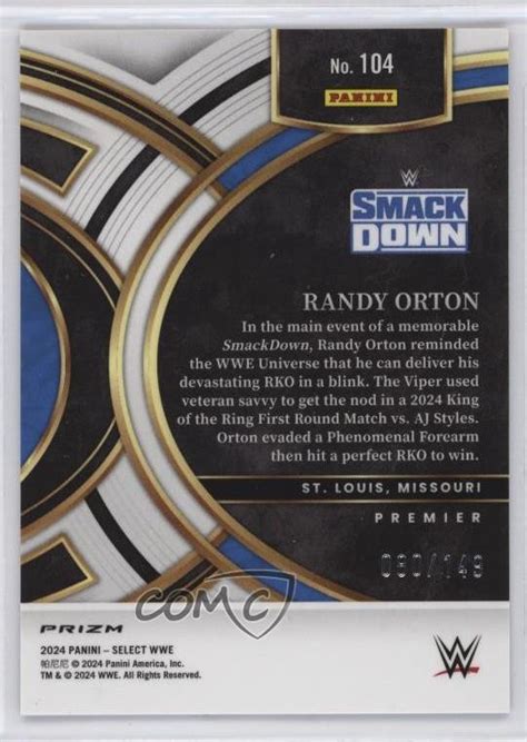 2024 Panini Select WWE Premier Level Maroon Prizm 149 Randy Orton 104