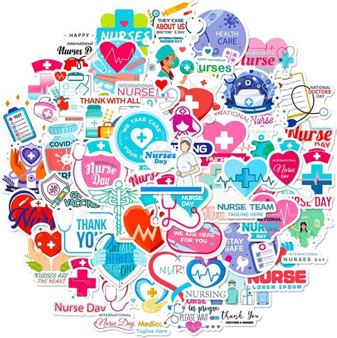 Amazon Pcs Nurse Stickers Waterproof Vinyl Nursing Decals