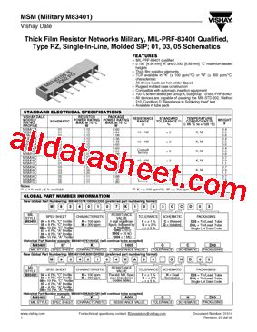 Msm Datasheet Pdf Vishay Siliconix