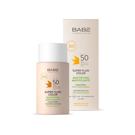 Babe Fotoprotector Solar Super Fluid Color Matificante Spf50 50ml Fluido Facial Dermacenter