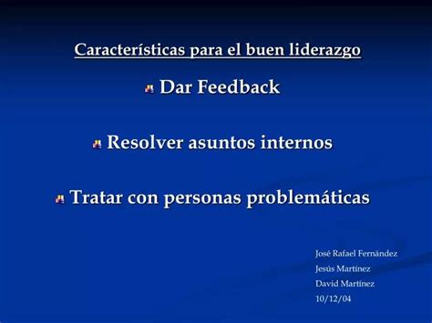 PPT Características para el buen liderazgo PowerPoint Presentation