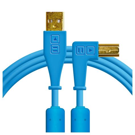 Dj Tech Tools Chroma Angled Usb B Cable 1 5m Blue At Gear4music