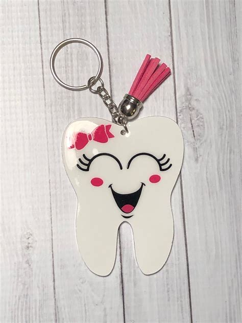 Toothteeth Keychain Dentist Dental Assistant Rda Etsy