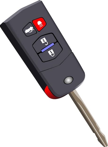 Llave Del Coche Con Control Remoto Aislado Sobre Fondo Blanco