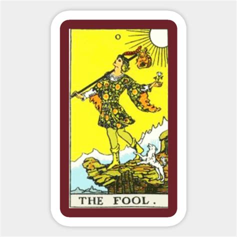 The Fool Tarot Card Tarot Cards Sticker Teepublic