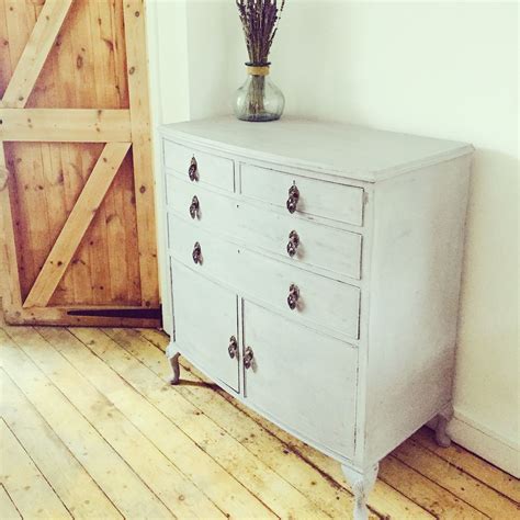 Annie Sloan Paris Grey Painted Cabinet With Beautiful Queen Anne Legs