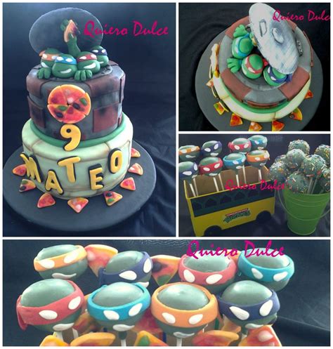 Torta Y Cake Pops De Las Tortugas Ninja Cake Ninja Cake Birthday Cake