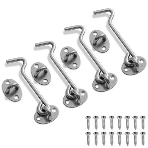 Buy FYSL 4 Pack 3 Inch Cabin Hook Stainless Steel Cabin Hooks And Eye