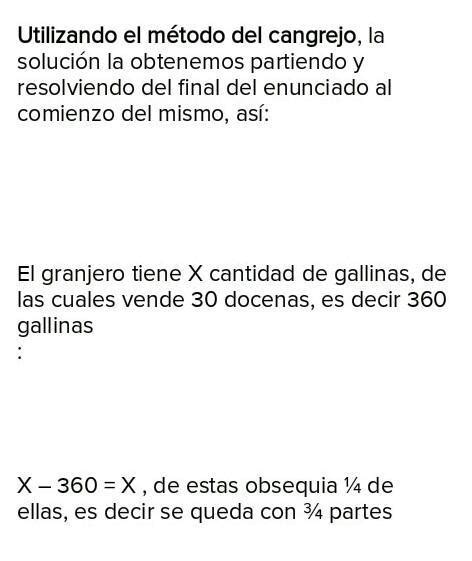 Un Granjero Tiene Cierta Cantidad De Gallinas Vende 30 Docenas