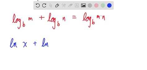 Solved Use Properties Of Logarithms To Condense Each Logarithmic