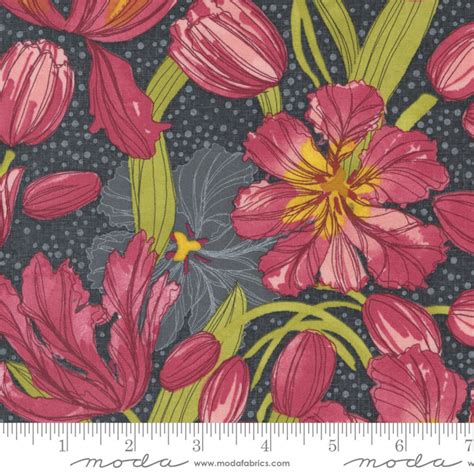 Tulip Tango Cotton Fabric By The Yard Tulip Tango Tulips Etsy