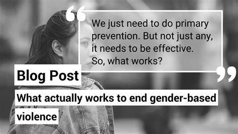 What Actually Works To End Gender Based Violence Views Zero Tolerance