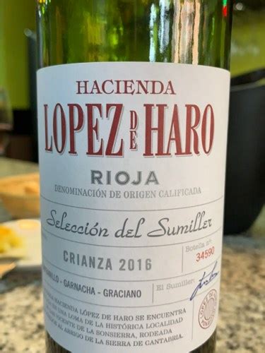 Hacienda L Pez De Haro Selecci N Del Sumiller Crianza Vivino