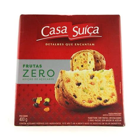 Panettone de Frutas Sem Açúcar Casa Suiça 400g Casa Suíça Panetone