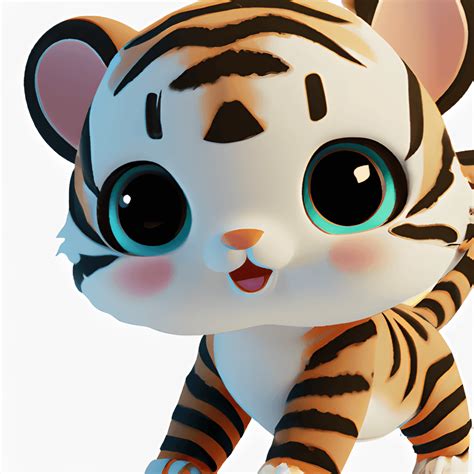 3D64k Tiger Cub · Creative Fabrica