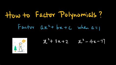 How To Factor Polynomials In The Form Of X 2 Bx C Youtube