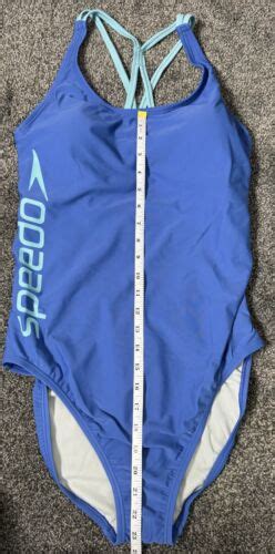 Speedo Womens Bright Cobalt Racerback One Piece Swimsuit Size 12 Msrp