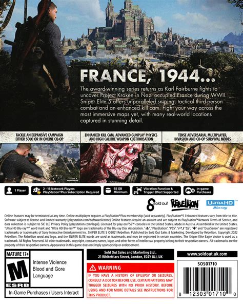 Sniper Elite 5 Box Shot For Xbox One Gamefaqs