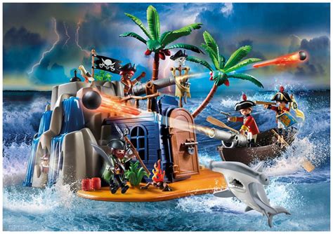 Playmobil Pirates Pas Cher Ile Des Pirates Avec Cachettes Au Tr Sor