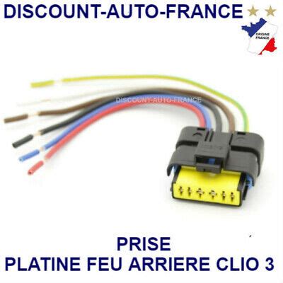 Prise Fiche Connecteur Faisceau Platine Porte Ampoule Feu Arriere Clio