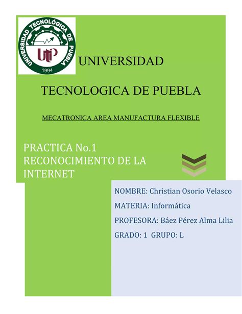 Universidad Tecnologica De Puebla PDF