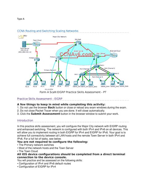 Scaling Networks V Sca N Eigrp Practice Skills Assessment Answers