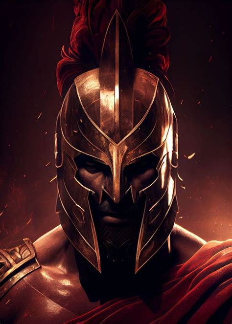 Portrait Of Leonidas Poster Picture Metal Print Paint By