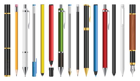 Set Of Pens Pencils And Markers Vector Illustration 1977663 Vector Art