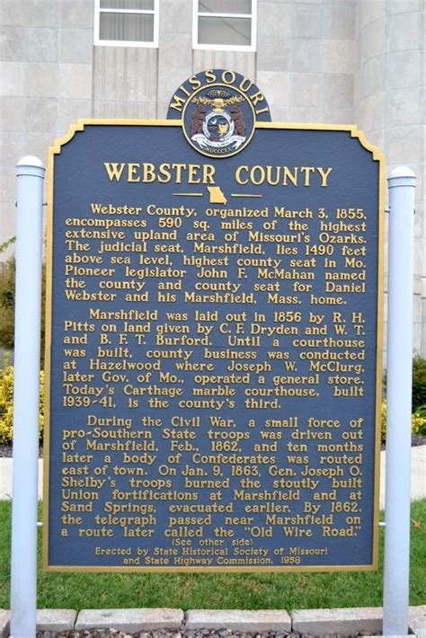 Webster County Historical Marker