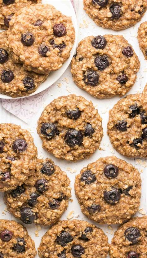 Healthy Blueberry Banana Oatmeal Cookies Amy S Healthy Baking