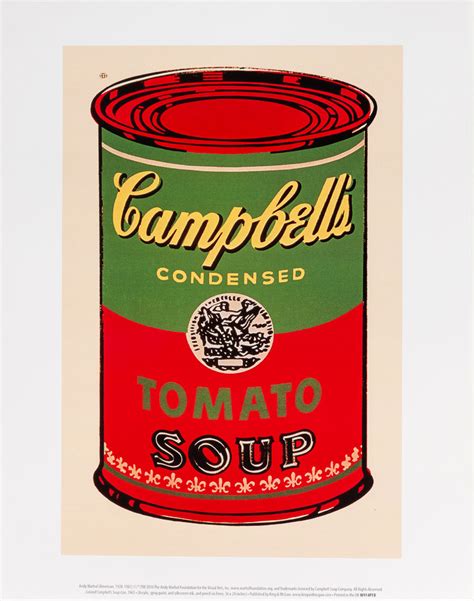 Andy Warhol Poster Campbells Soup Can 1965 Green And Red