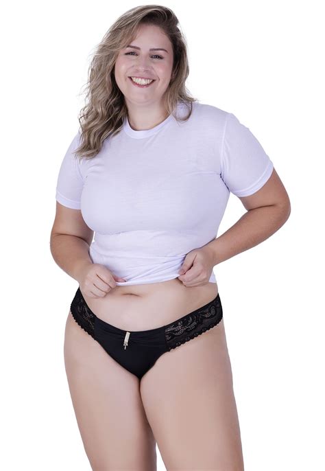 Calcinha Jóia Plus Size Microfibra Concept Lingerie Preto Preto